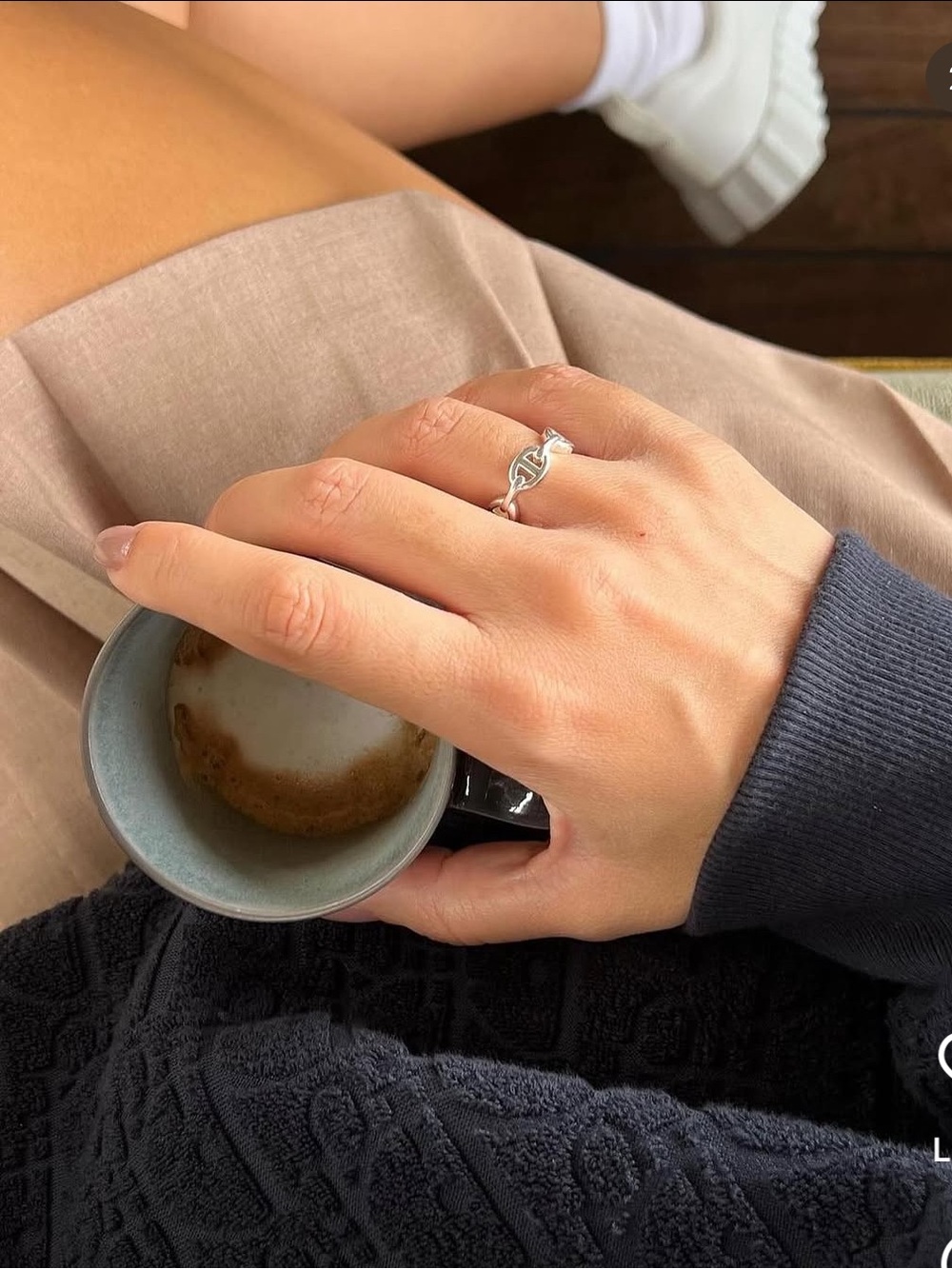 Hermes chaine D’Ancre echainee ring